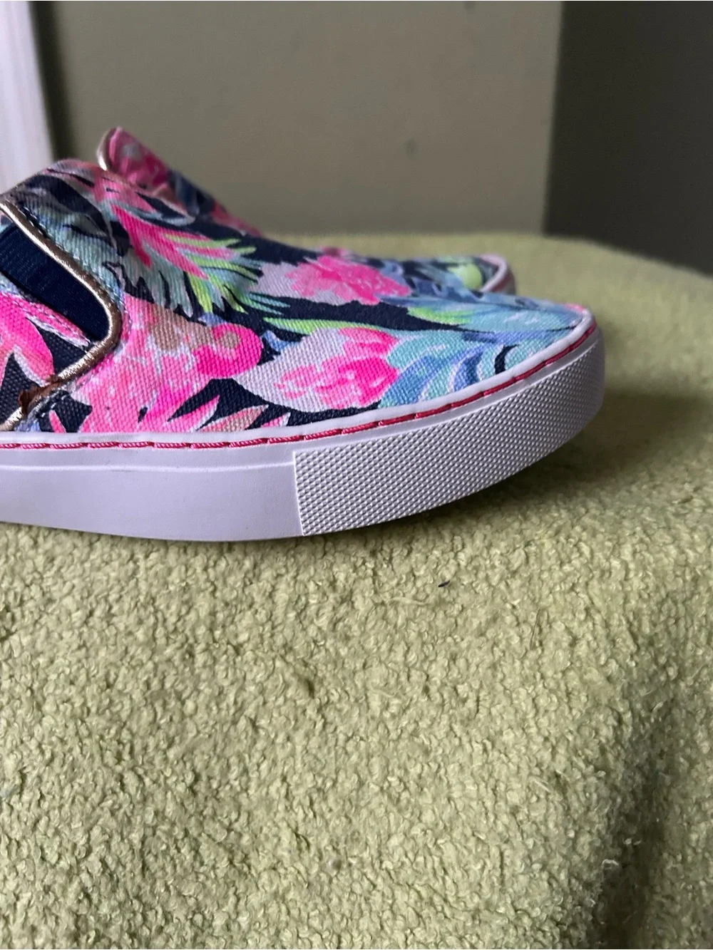 Lilly Pulitzer Women’s Floral Slip-On Sneakers - Navy Pink Multi